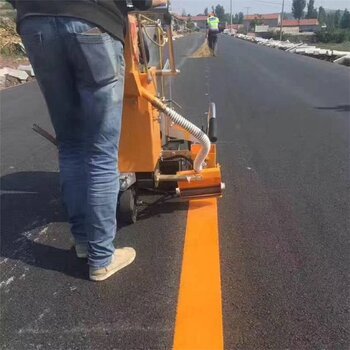 手推式汽油路面標線噴線機熱熔道路斑馬線劃線機塑膠跑道劃線車